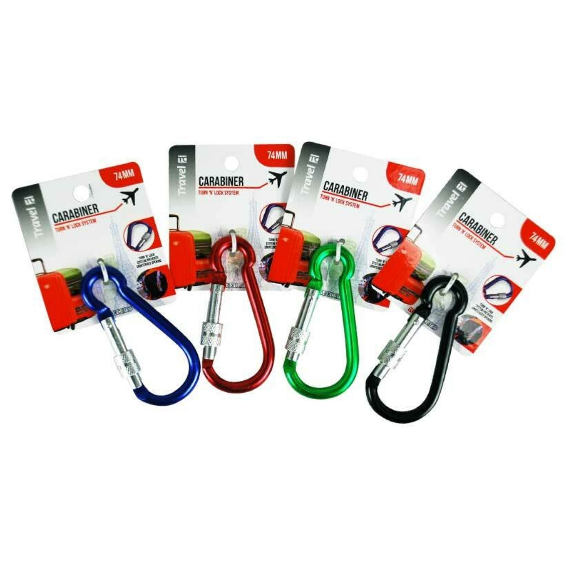Carabiner Turn n Lock 74mm Color Assorted