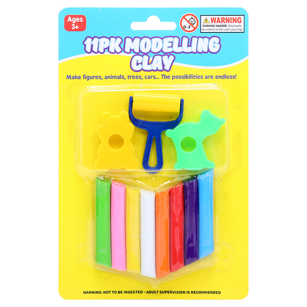 Clay Modelling Set 11pc – Kids Play Dough Kit