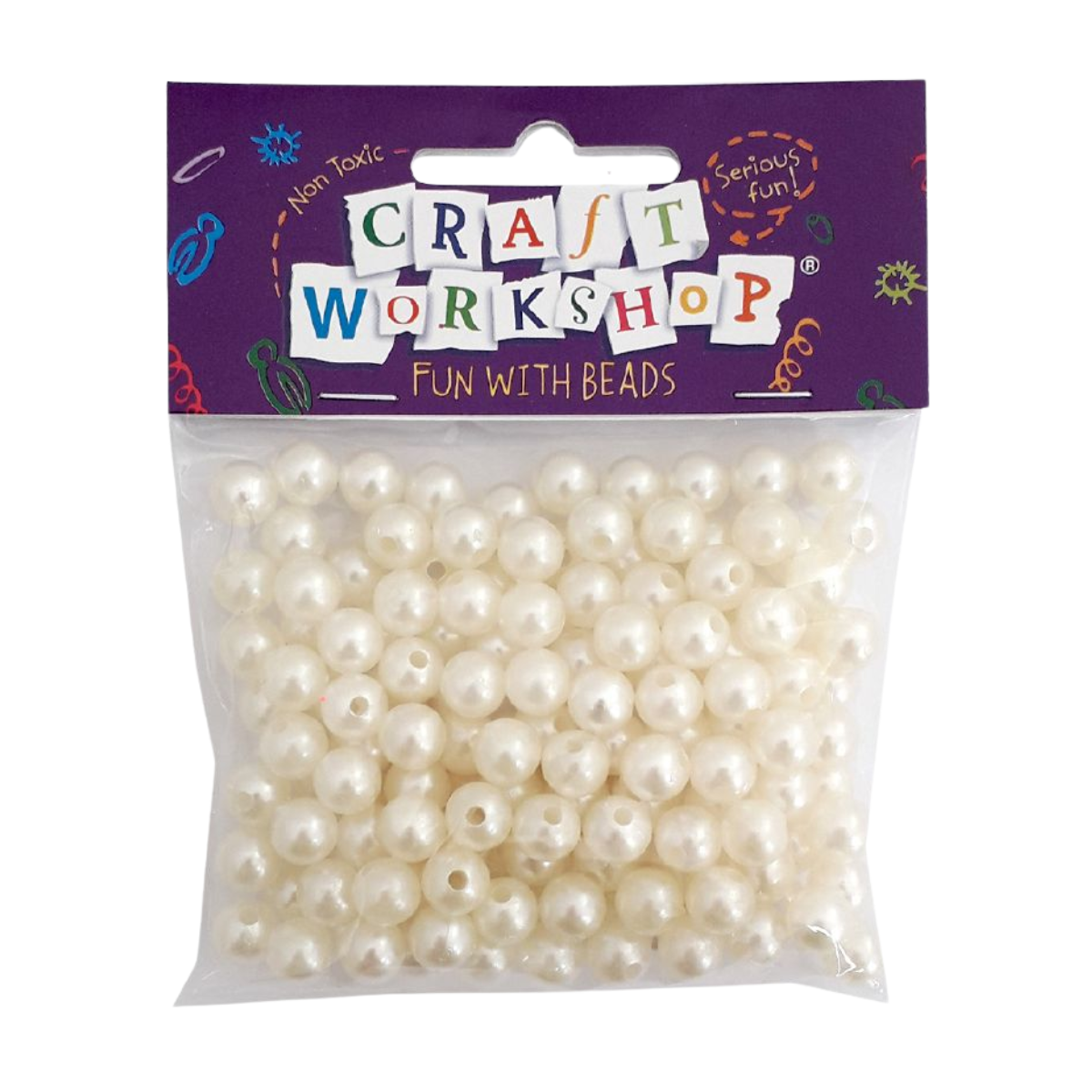 Craft Beads Pearls 40g 8mm