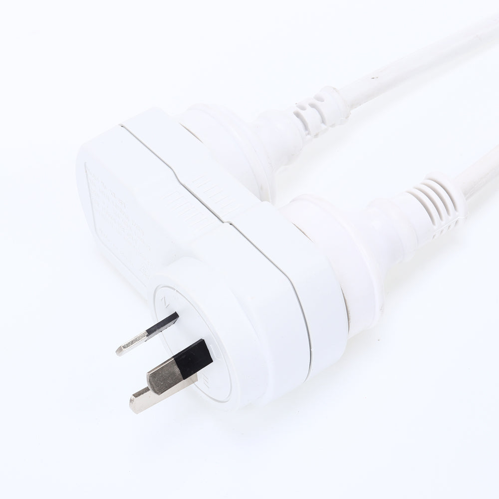White vertical double adaptor 240V 10A power socket accessory