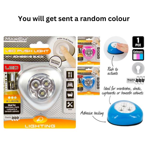 1pc 3LED Push Light