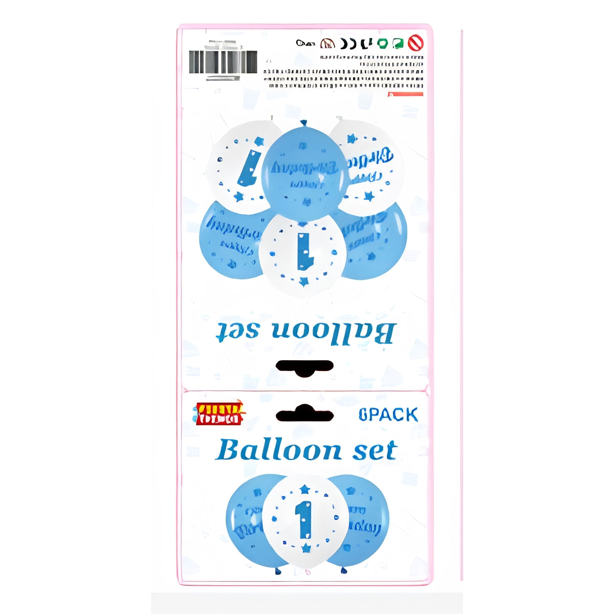 First Birthday Balloons 6 Pack