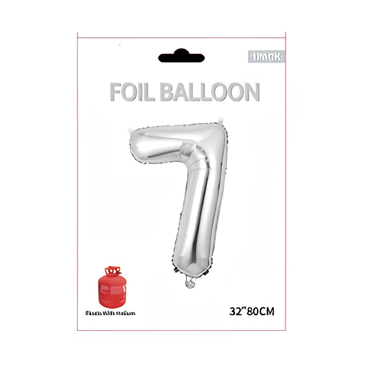 Silver Number 7 Foil Balloon 32 Inch