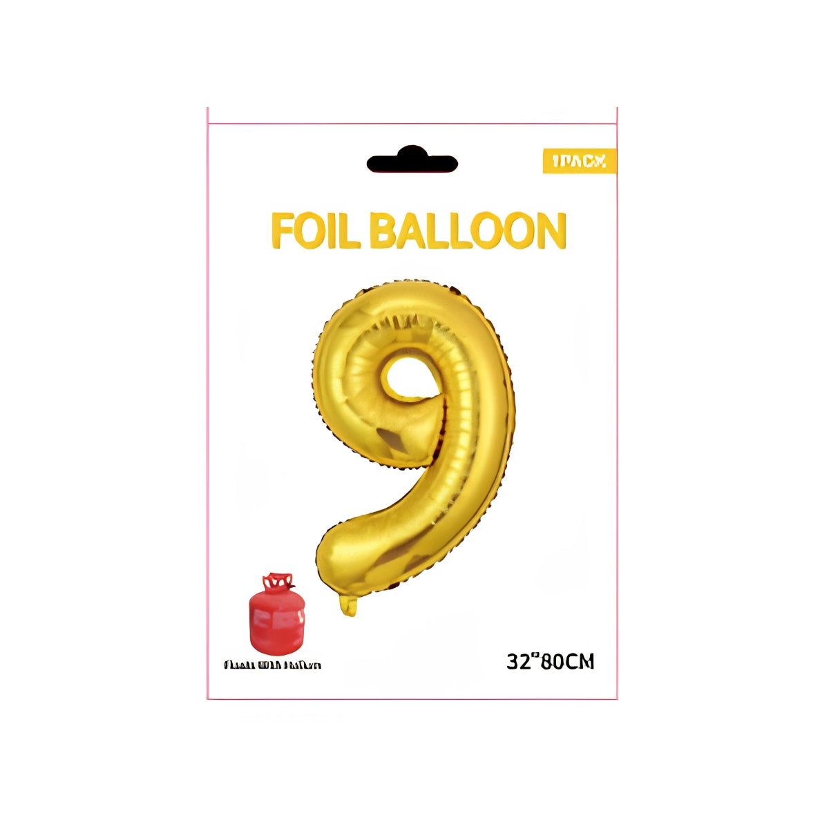 Gold Number 9 Foil Balloon 32 Inch