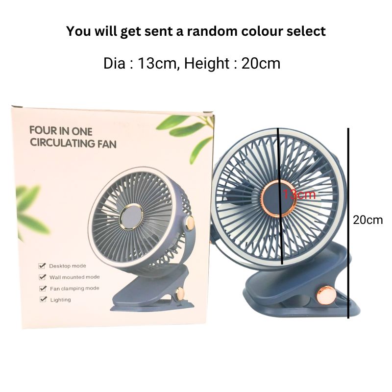 Rechargeable Fan with Mini Clip