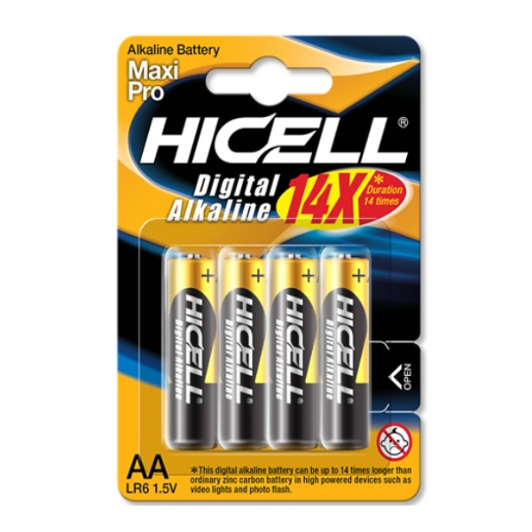 HICELL Alkaline Battery - AA 4pc