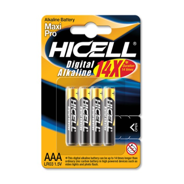 HICELL Alkaline Battery - AAA 4pc
