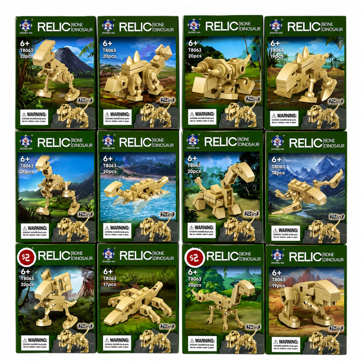 Dinosaur Bone Mini Building Blocks Toy