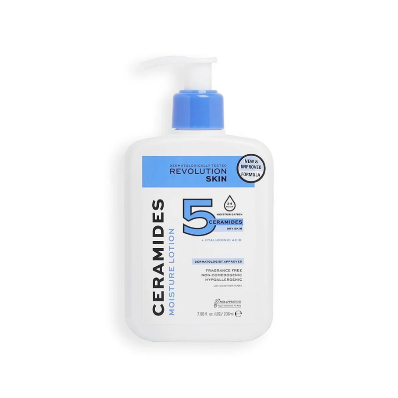 REVOLUTION SKIN 236mL MOISTURE LOTION CERAMIDES FRAGRANCE FREE