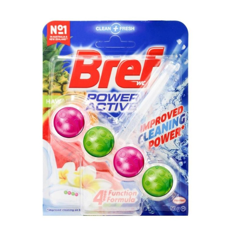 BREF 50g TOILET CLEANER CAGE POWER ACTIVE 4 FUNCTION FORMULA HAWAII