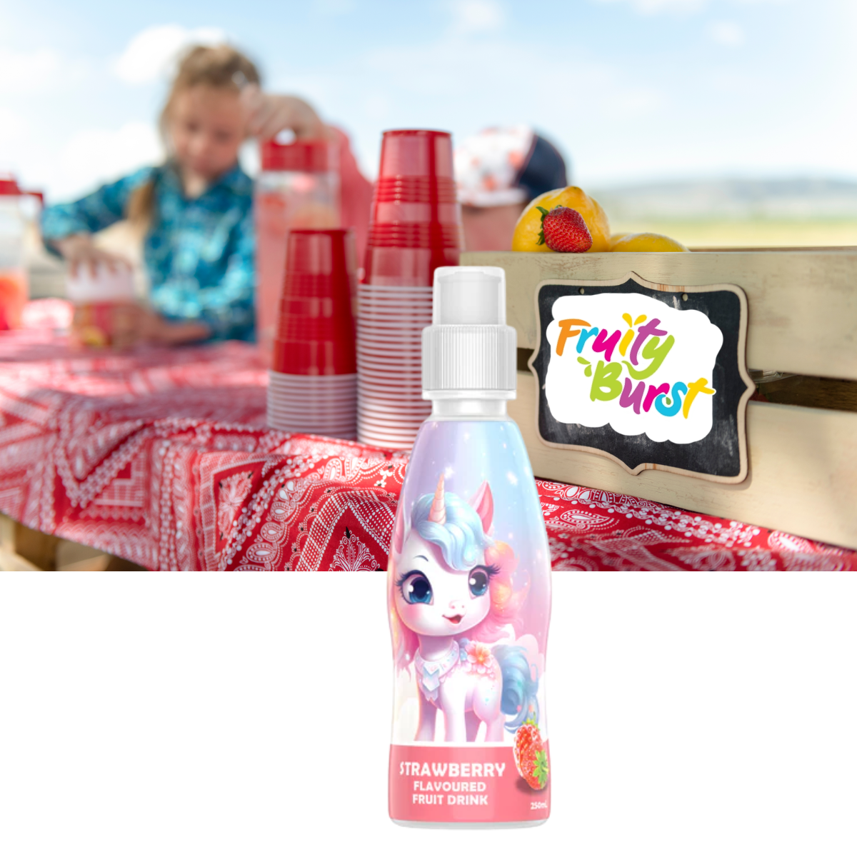 FRUITY BURST 250ML UNICORNS STRAWBERRY