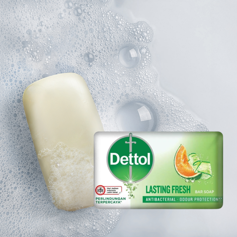 DETTOL 60g SOAP BAR ANTIBACTERIAL LASTING FRESH HONEYDEW AND CUCUMBER