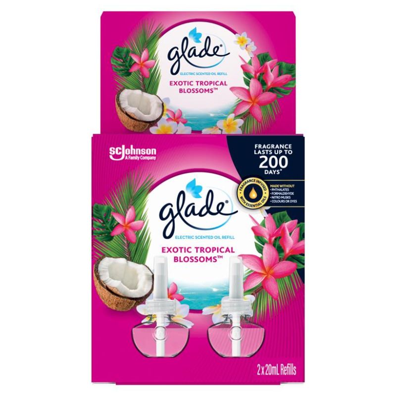 GLADE PK2 x 20ml ELECTRIC SCENTED OIL REFILLS