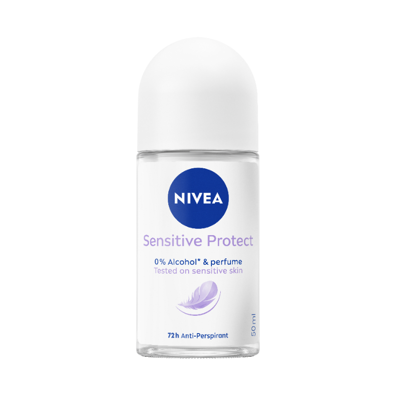 NIVEA 50mL ANTI PERSPIRANT SENSITIVE PROTECT 72H 0% ALCOHOL AND PERFUME