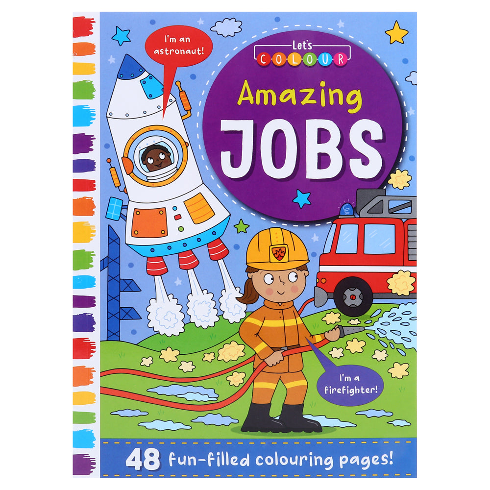 Kids Colouring Book Amazing Jobs 48pg