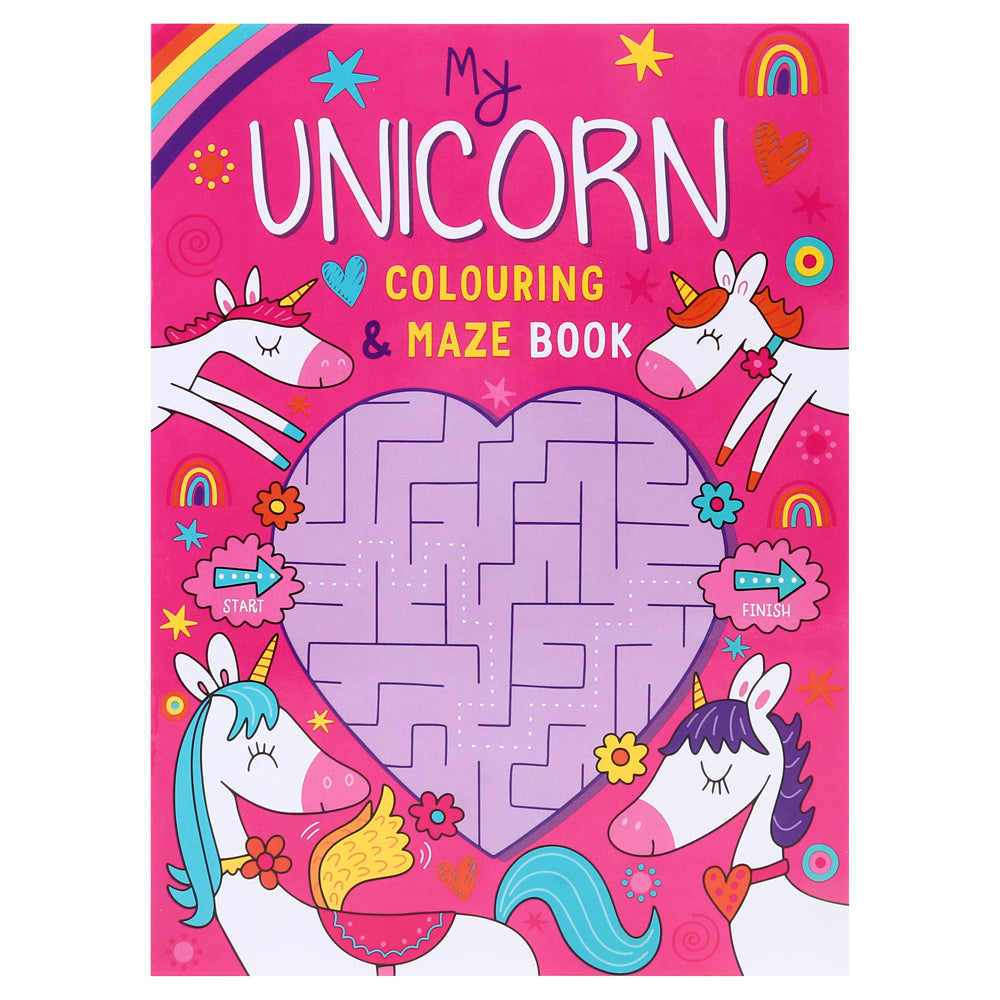 Kids Colouring & Maze Book 24pg