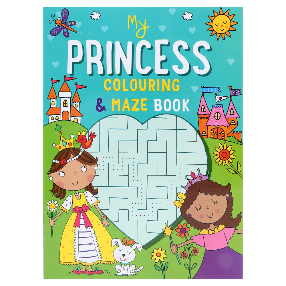 Kids Colouring & Maze Book 24pg