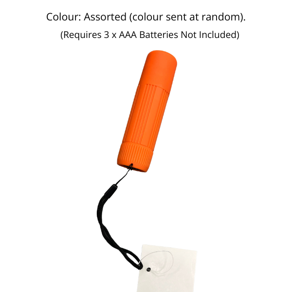 Battery operated LED torch light for camping and emergency use