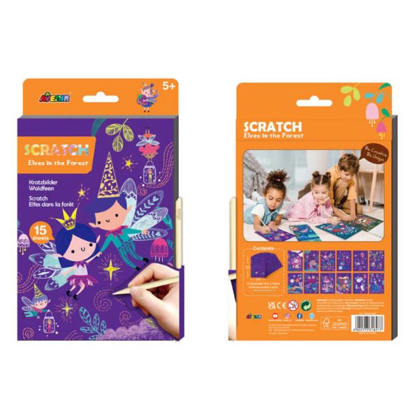 Avenir A5 Scratch Book Elves Garden