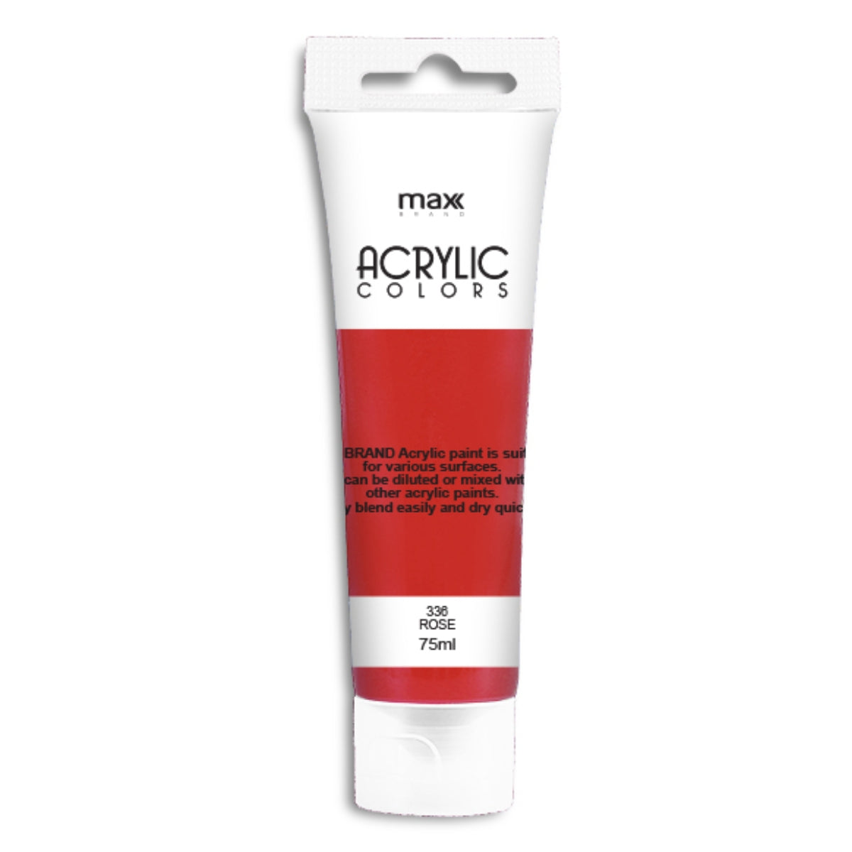 MAX Brand Acrylic Paint 75ml-Rose