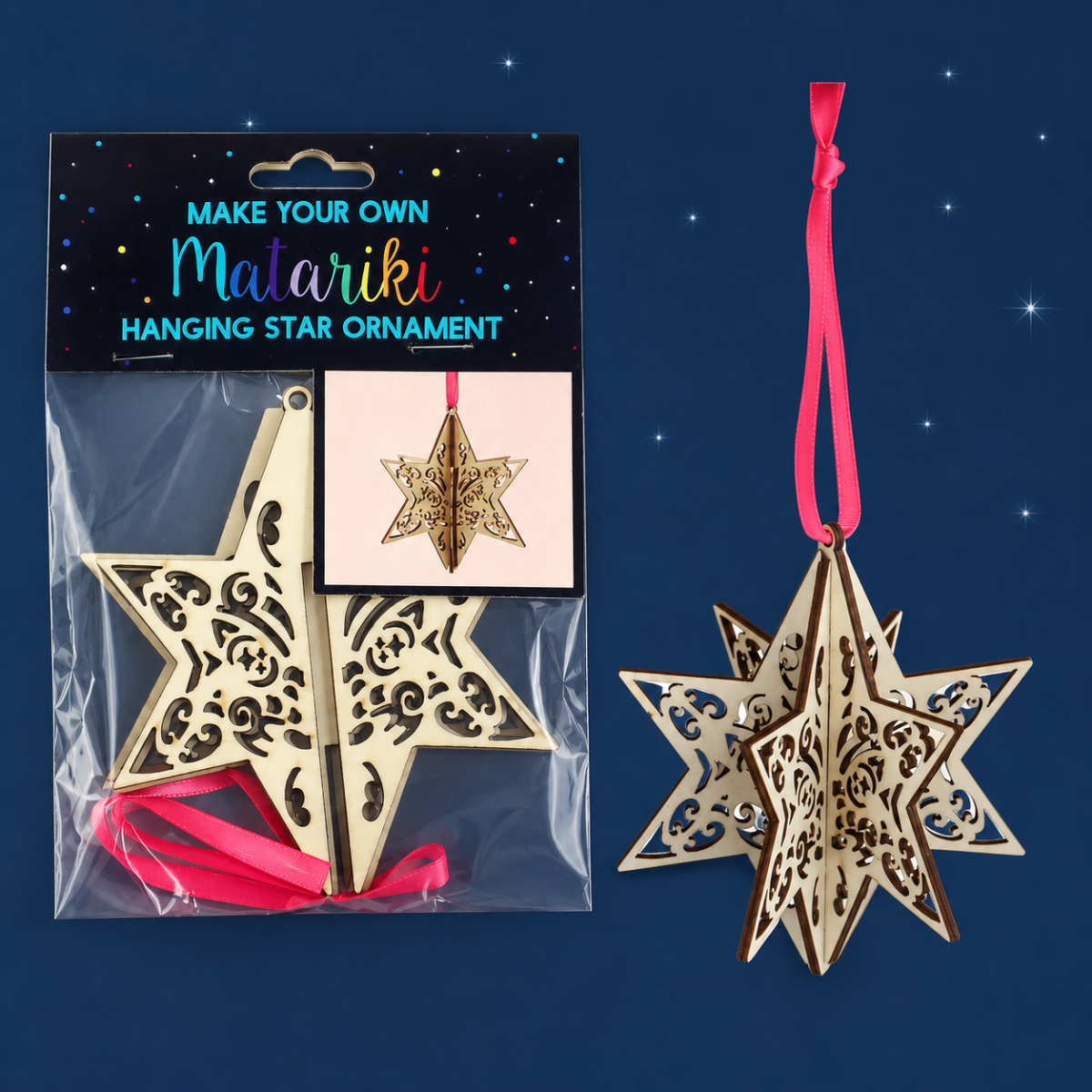 Matariki MYO 3D Star Ornament 10cm