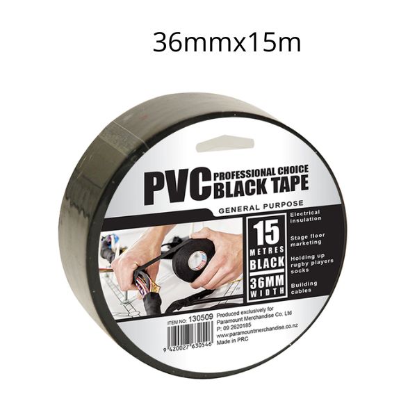 PVC Tape Black 36mmx15m