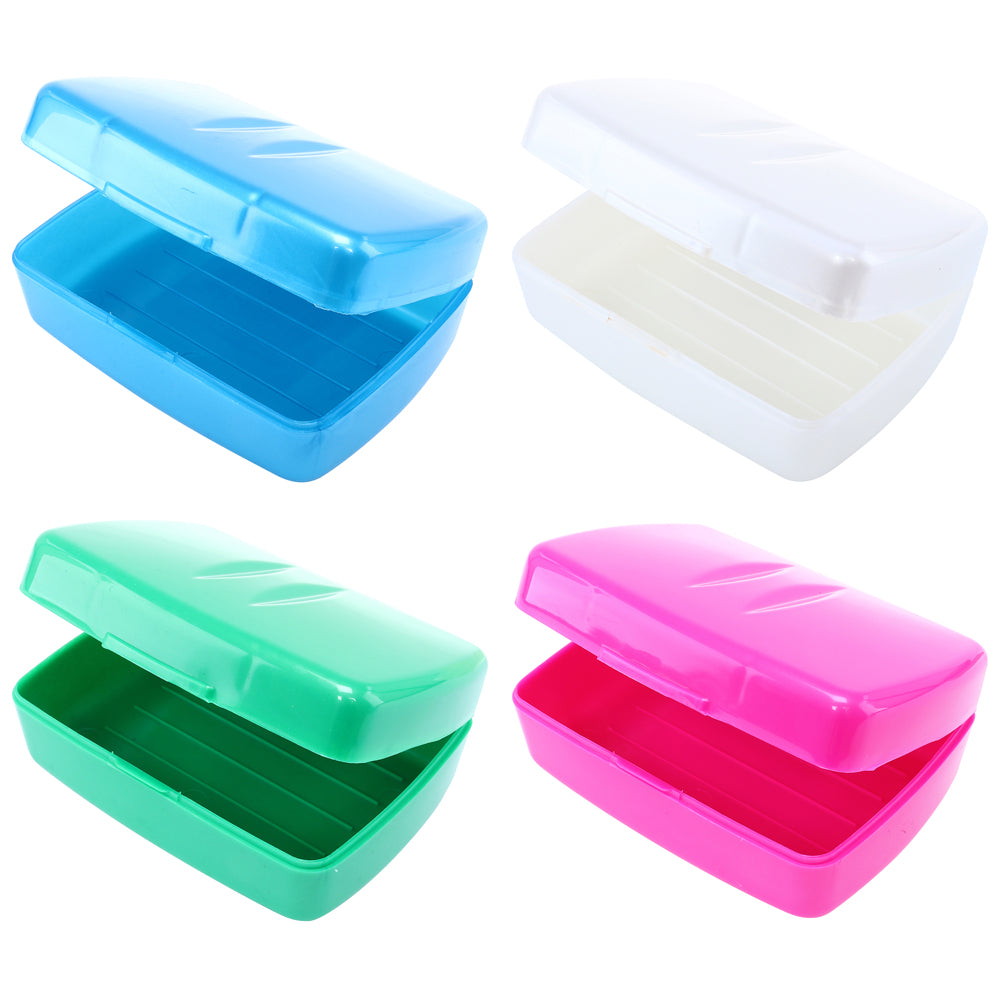 Soap Holder Travel Case 10.5cm x 7.5cm x 4cm - 4 Assorted Colours