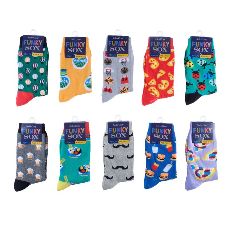 Socks Adults Funky Sox Business Crew Cut