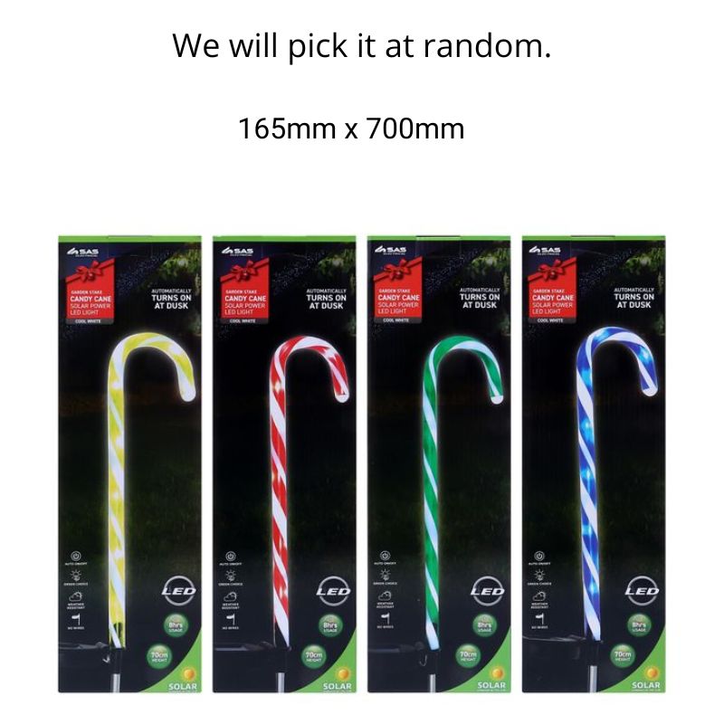 light Solar stake christmas striped
