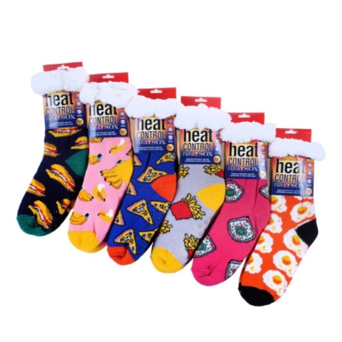 Adults Sherpa Crew Cut Funky Socks