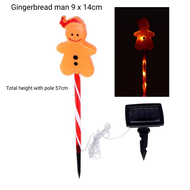 light stake gingerbread man 5LED warm white