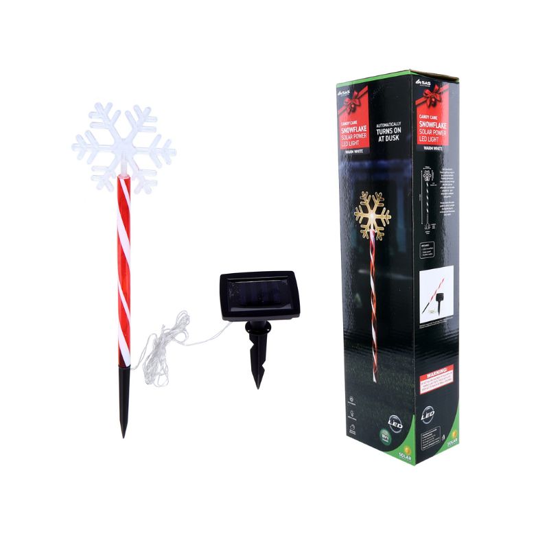 light stake snowflake 5LED warm white