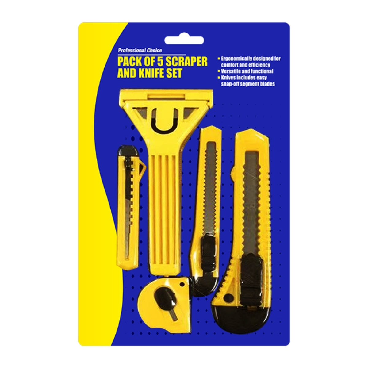 Pack of 5 Scraper and Knife Set