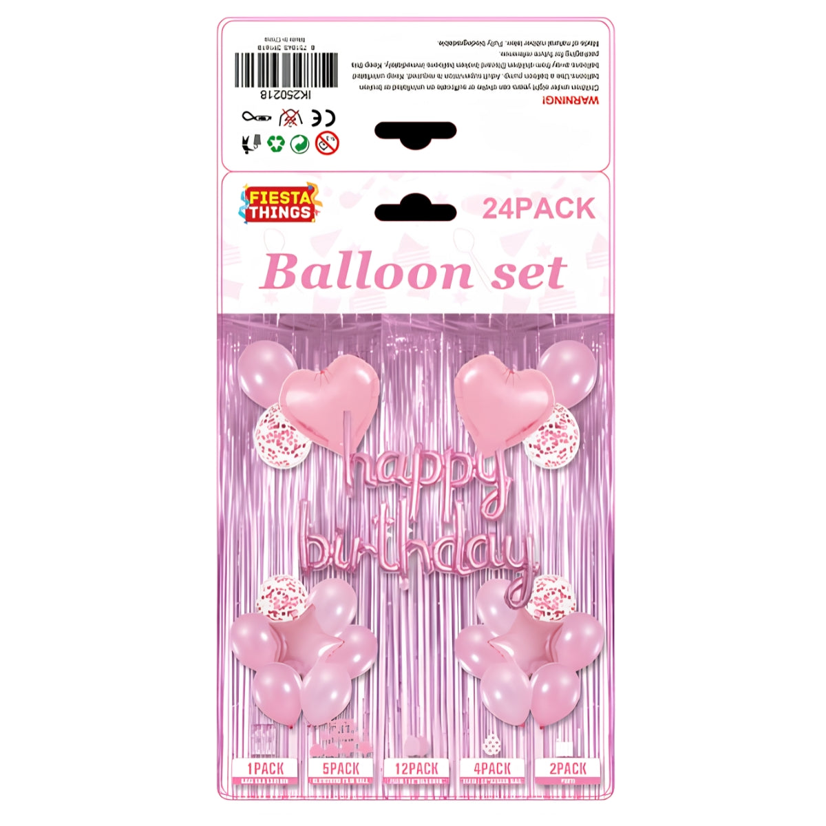 Pink Birthday Balloon Set – Girls Party Decorations