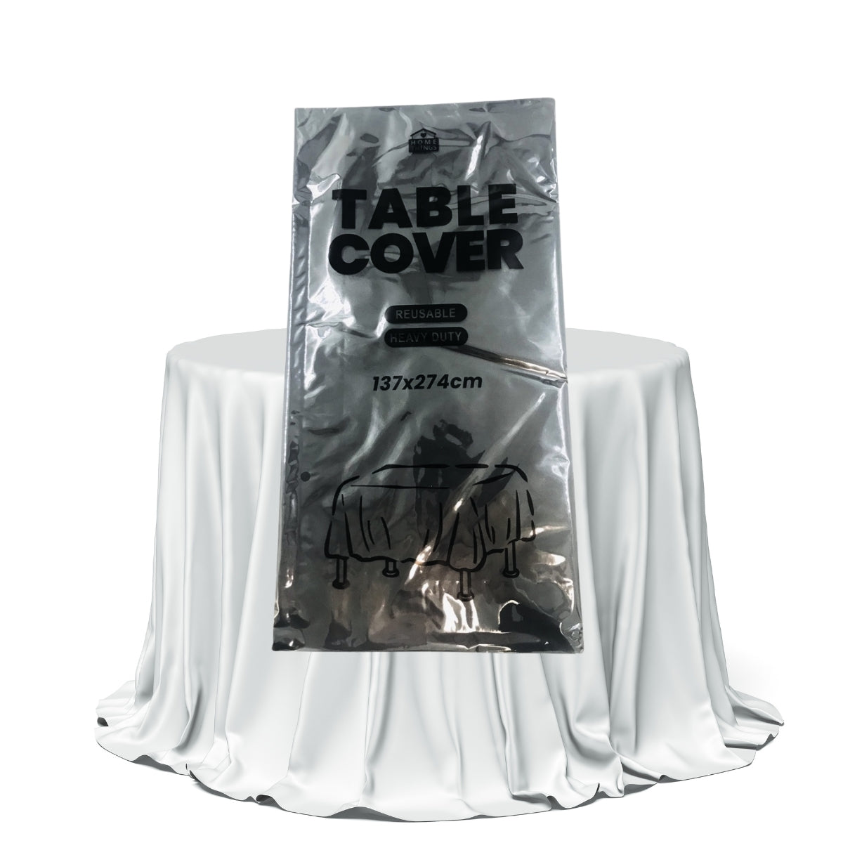 Plastic Table Cover - Black