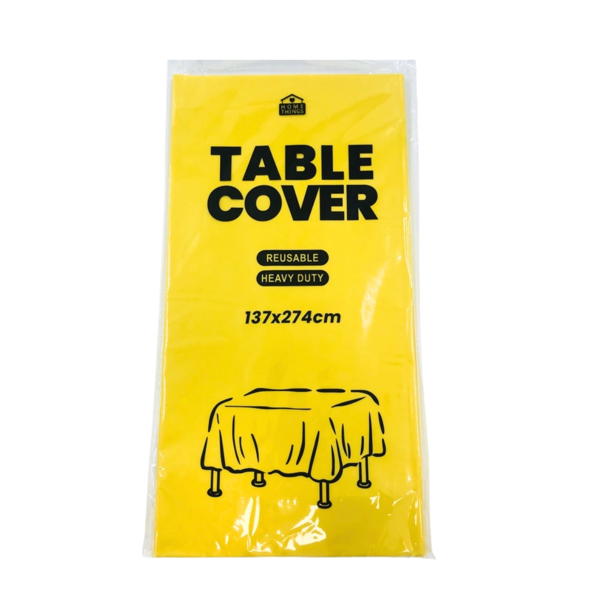Plastic Table Cover - Yellow