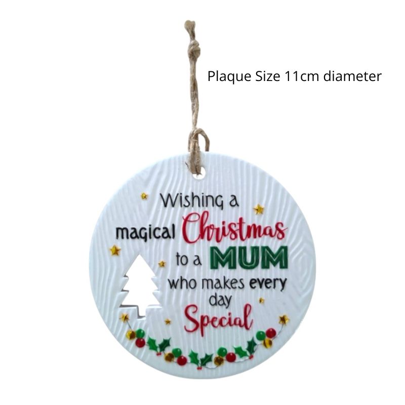 Mum Christmas Wishes Plaque NEW!