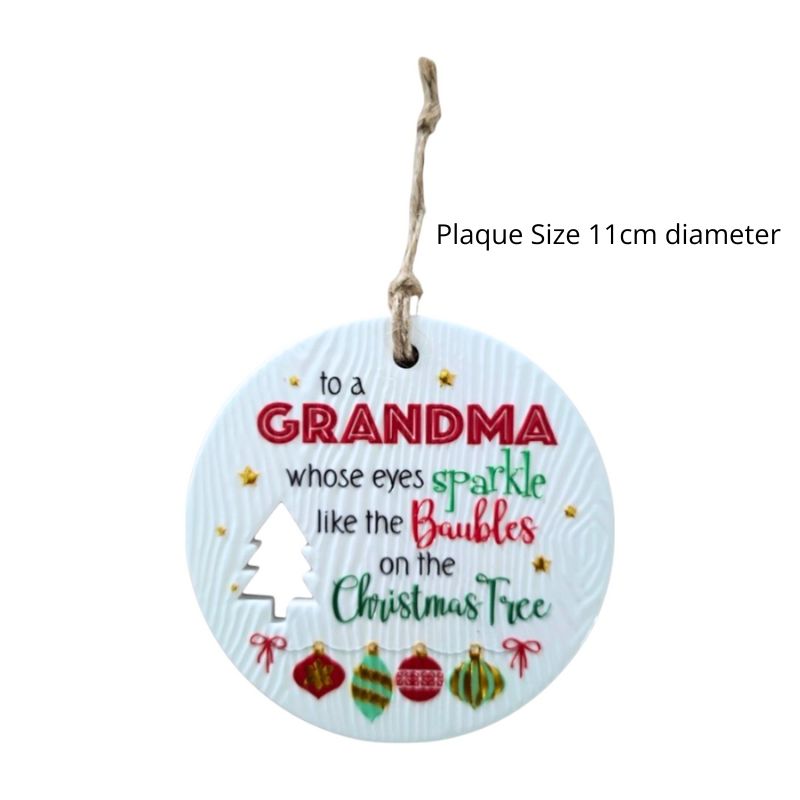 Grandma Christmas Wishes Plaque NEW!