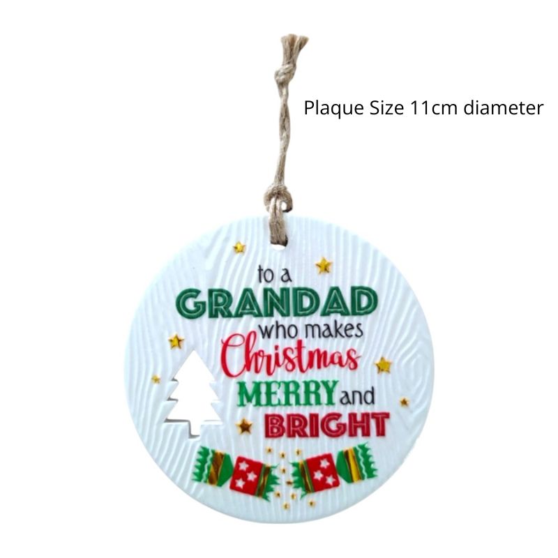 Grandad Christmas Wishes Plaque NEW!