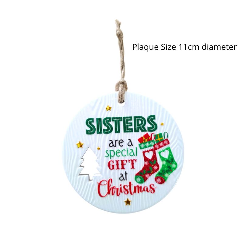 Sisters Christmas Wishes Plaque NEW!