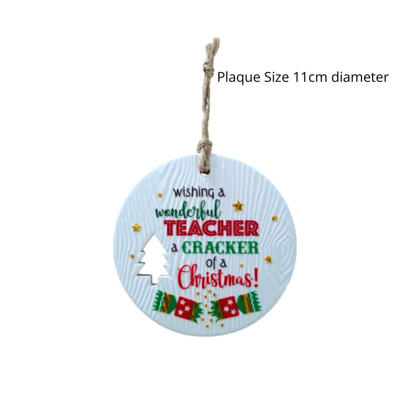 Teacher Christmas Wishes Plaque NEW!