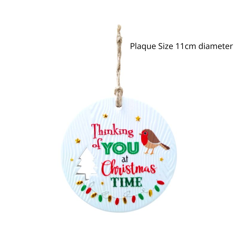 Thinking Of You Christmas Wishes Plaque NEW!