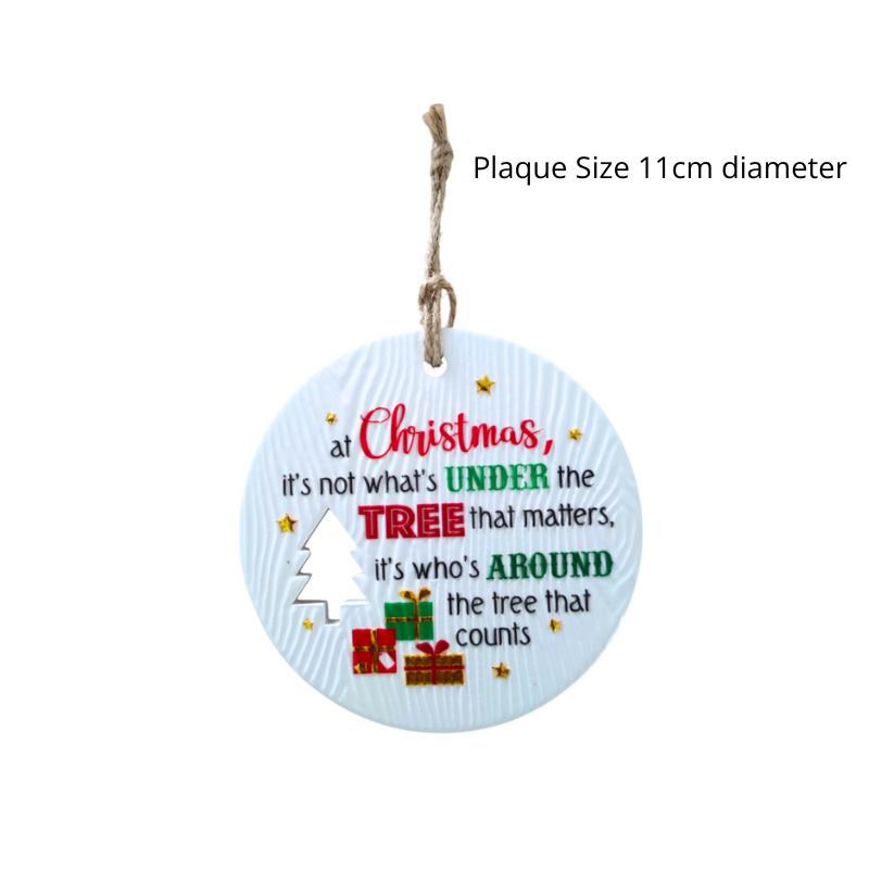 Around The Tree Christmas Wishes Plaque NEW!