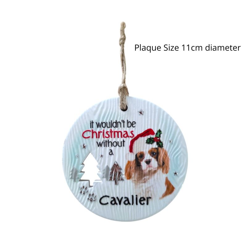 Cavalier Christmas Wishes Plaque NEW!