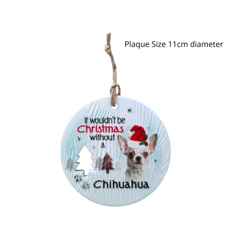 Chihuahua Short Christmas Wishes Plaque NEW!