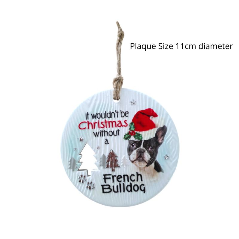French Bulldog Christmas Wishes Plaque NEW!