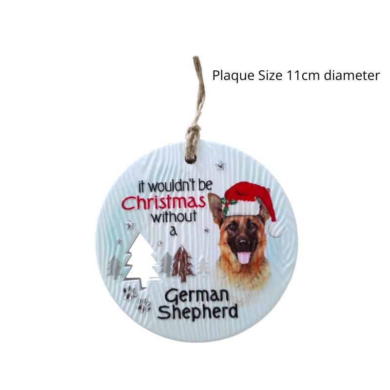 German Shepherd Christmas Wishes Plaque NEW!
