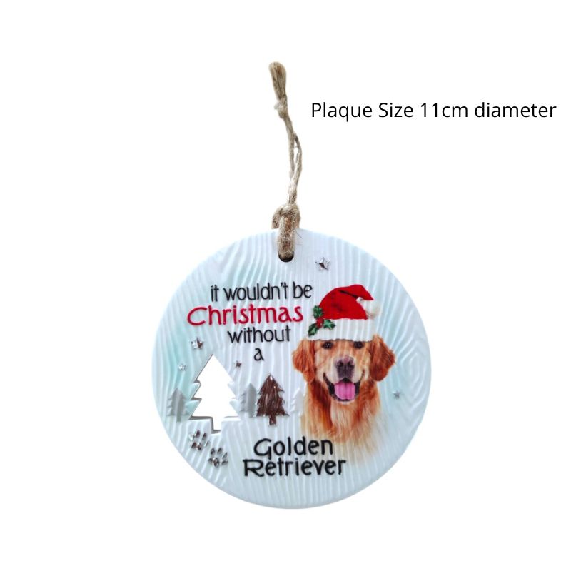 Golden Retriever Christmas Wishes Plaque NEW!