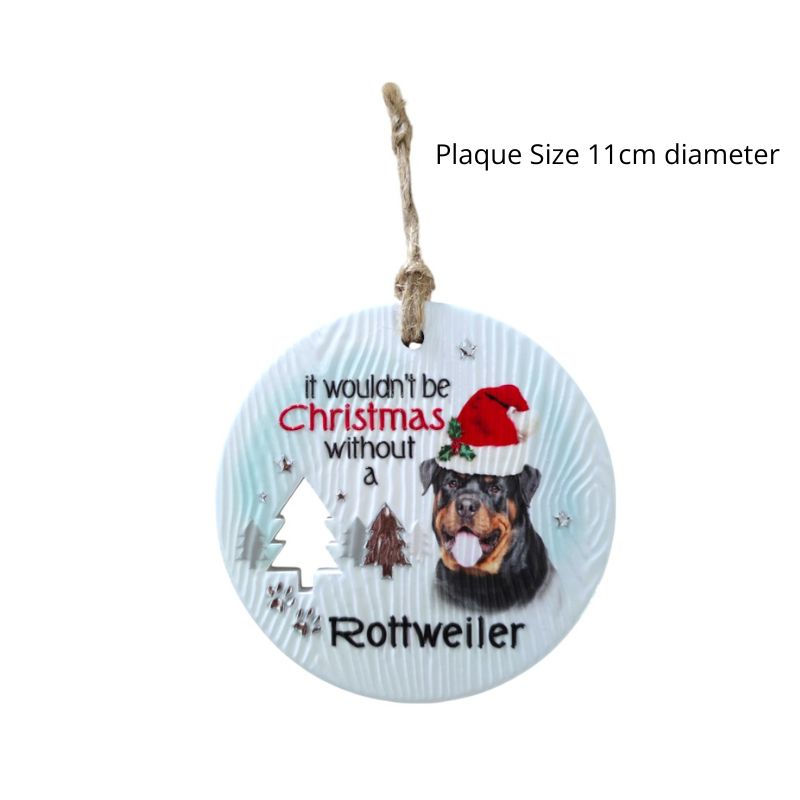 Rottweiler Christmas Wishes Plaque NEW!