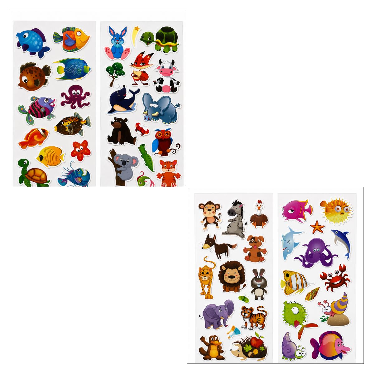 Creature Stickers 2 Sheets 2 Assorted